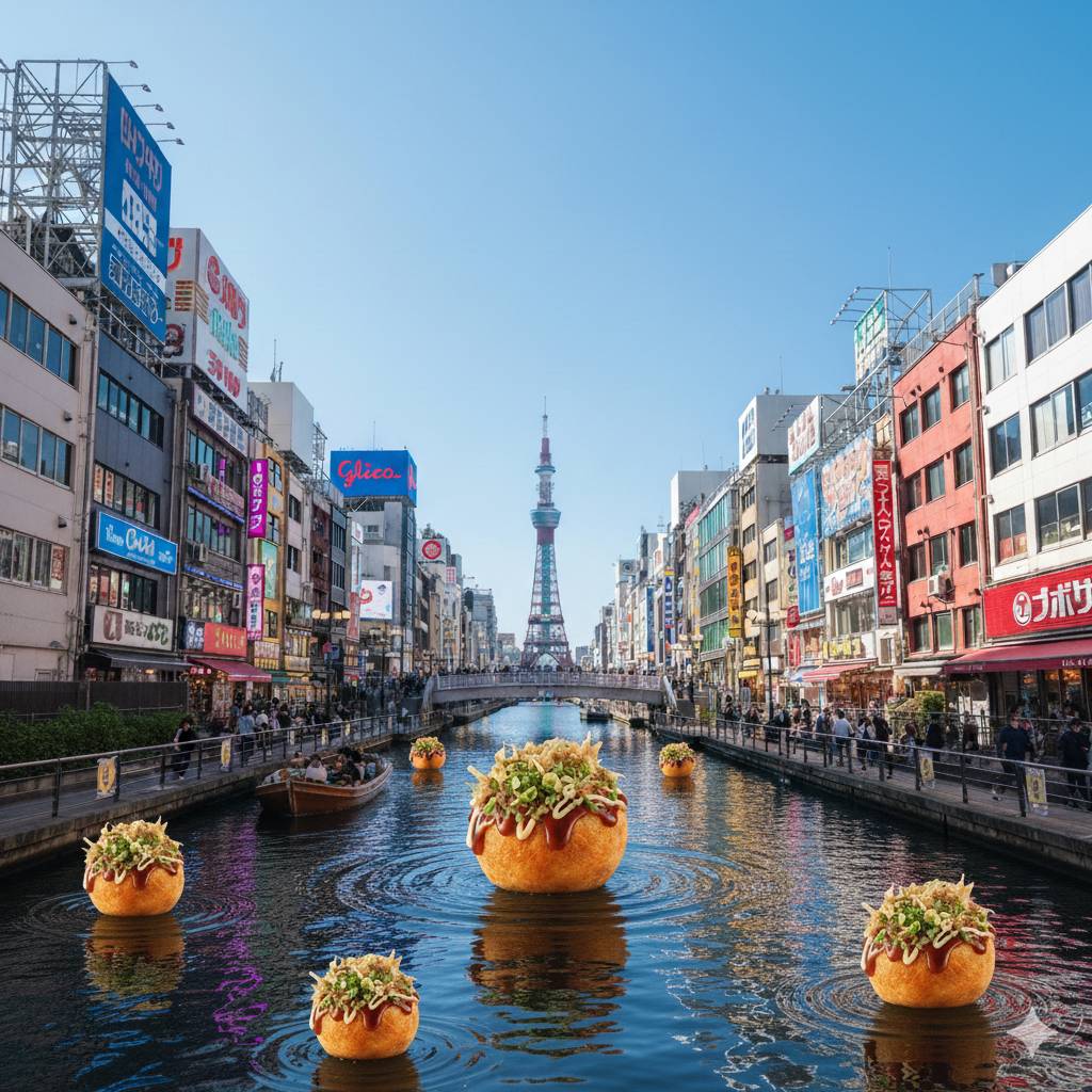 なんばでたこやきを