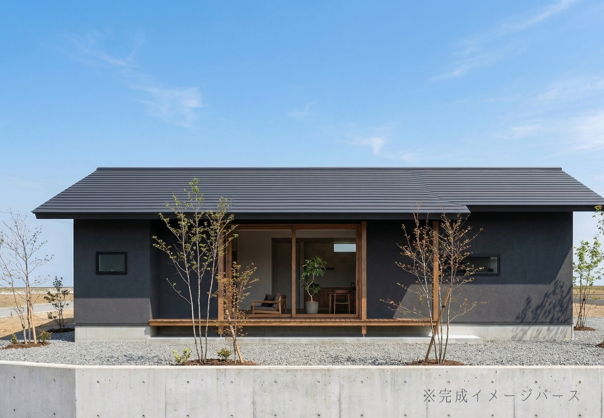 岐阜県加茂郡｜平屋<br>ほとりに佇む、35坪の住まい。